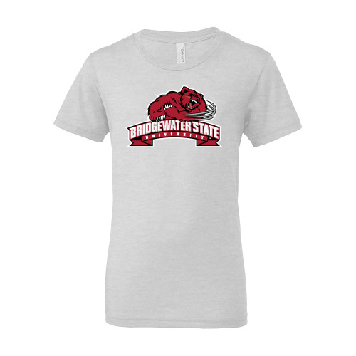  Bella + Canvas Youth Ash Grey Jersey T Shirt - Bridgewater State Athletic Mark