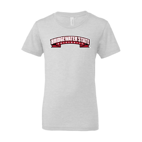  Bella + Canvas Youth Ash Grey Jersey T Shirt - Bridgewater State Wordmark