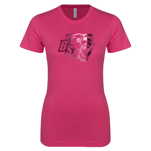 Bridgewater Next Level Womens Fuchsia Boyfriend T