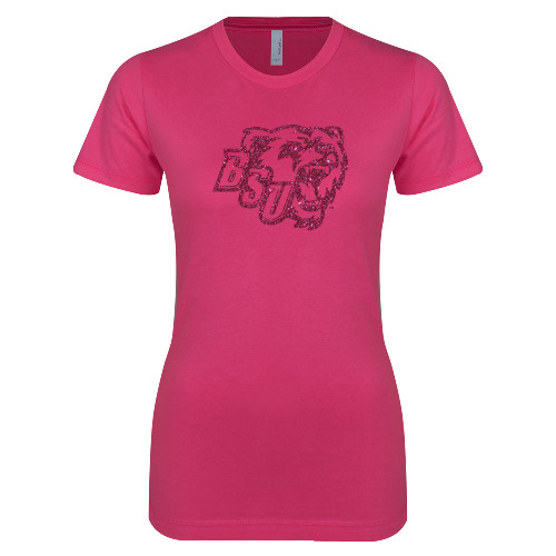 Bridgewater Next Level Womens Fuchsia Boyfriend T