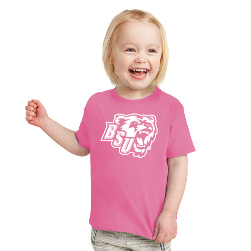  Toddler Fuchsia T Shirt - BSU w/ Bear Head