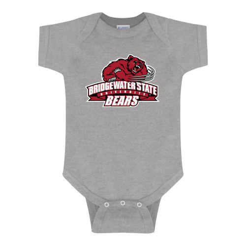  Grey Infant Onesie - Bridgewater State Bears Athletic Mark