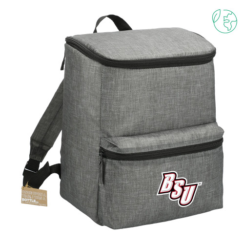  Excursion Charcoal Recycled 20 Can Backpack Cooler - BSU Diagonal Wordmark