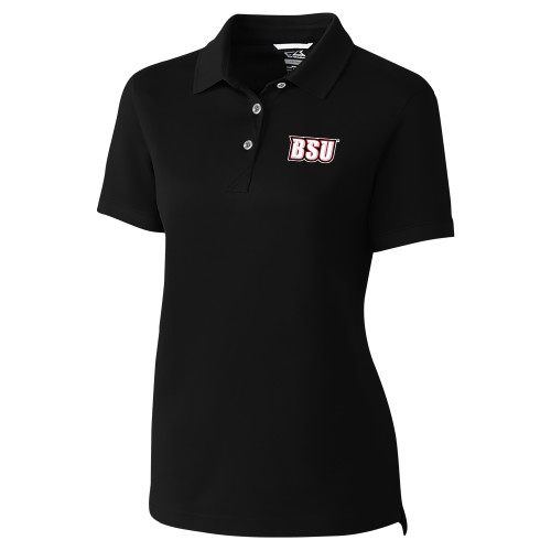  C&B Womens Black Advantage Polo - BSU Wordmark