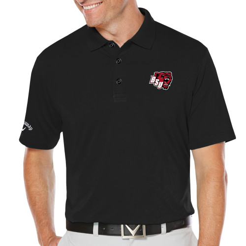  Callaway Black Opti Dri Chev Polo - BSU w/ Bear Head