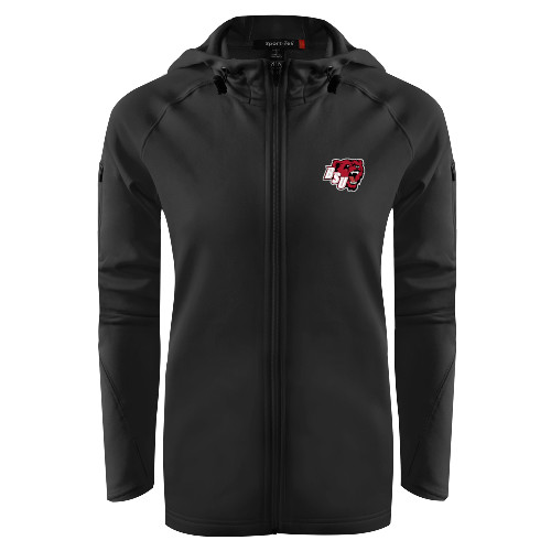 Bridgewater Womens Black Tech Fleece Full Zip Hooded Jack