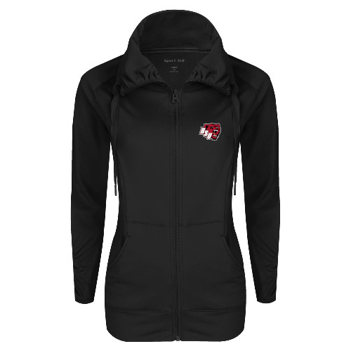 Bridgewater Womens Black Sport Wick Stretch Full Zip Jack