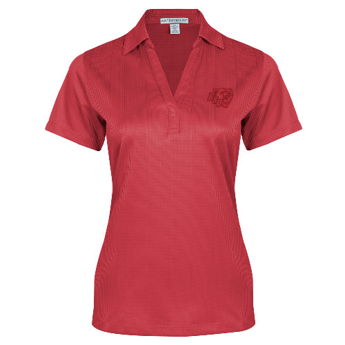 Bridgewater Womens Red Performance Fine Jacquard Po