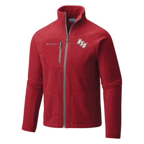  Columbia Red Full Zip Fleece Jacket - BSU