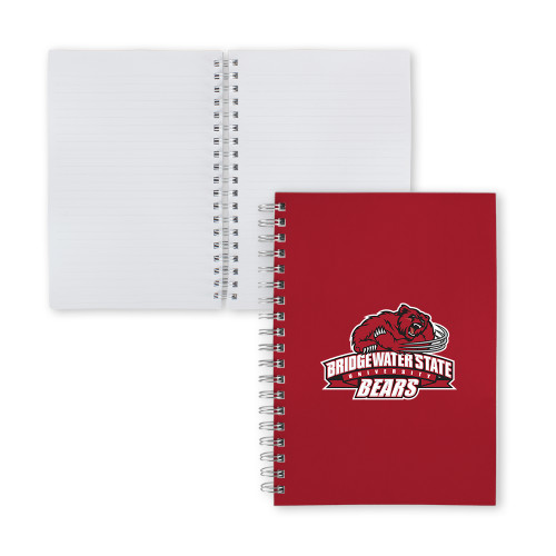  Clear 7 x 10 Spiral Journal Notebook - Bridgewater State Bears Athletic Mark