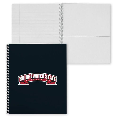 College Spiral Notebook w/Clear Coil - Bridgewater State Wordmark