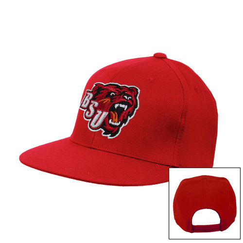 Bridgewater Red Flat Bill Snapback Hat