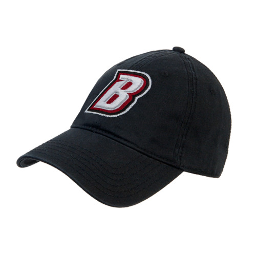  Black Unstructured Adjustable Low Profile Hat - B