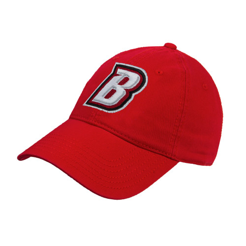  Red Unstructured Adjustable Low Profile Hat - B