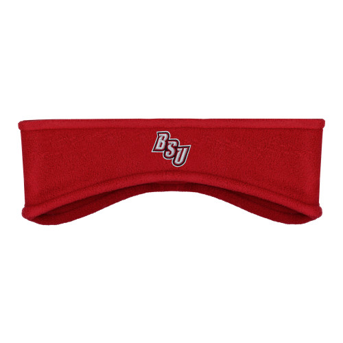  Red Stretch Fleece Headband - BSU