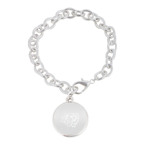 Bridgewater Silver Charm Bracelet with Round Charm