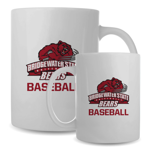  Full Color White Mug 15oz - Baseball - Bridgewater State