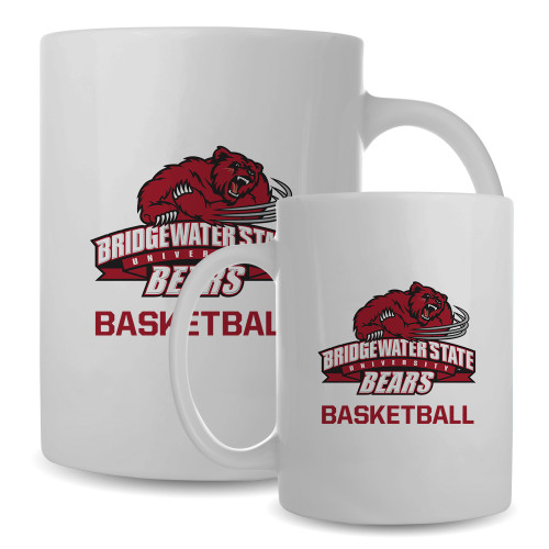  Full Color White Mug 15oz - Basketball - Bridgewater State