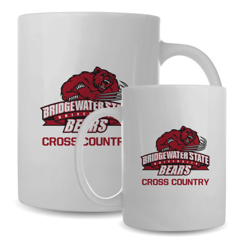  Full Color White Mug 15oz - Cross Country - Bridgewater State