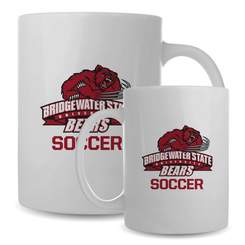  Full Color White Mug 15oz - Soccer - Bridgewater State