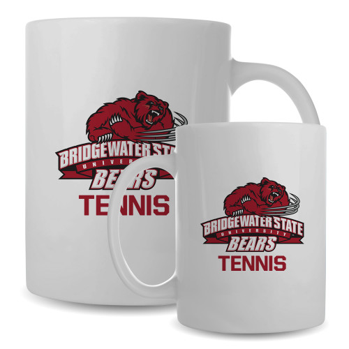  Full Color White Mug 15oz - Tennis - Bridgewater State