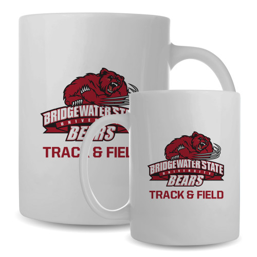  Full Color White Mug 15oz - Track and Field - Bridgewater State