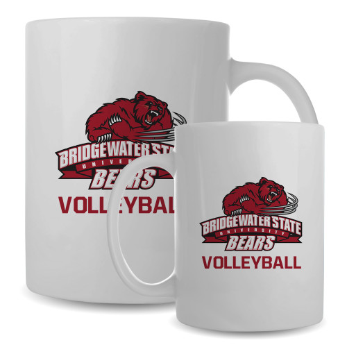  Full Color White Mug 15oz - Volleyball - Bridgewater State