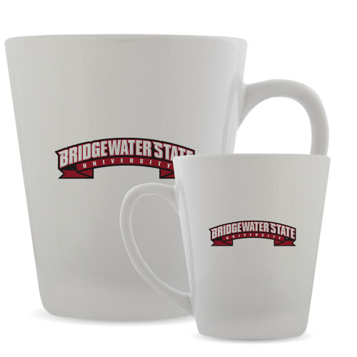  Full Color Latte Mug 12oz - Bridgewater State Wordmark