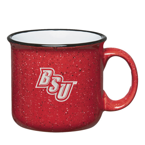  Campfire Red Mug 15 oz - BSU Diagonal Wordmark Engraved