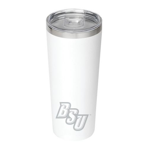  Thor Vacuum Insulated White Tumbler 22oz - BSU Diagonal Wordmark Engraved