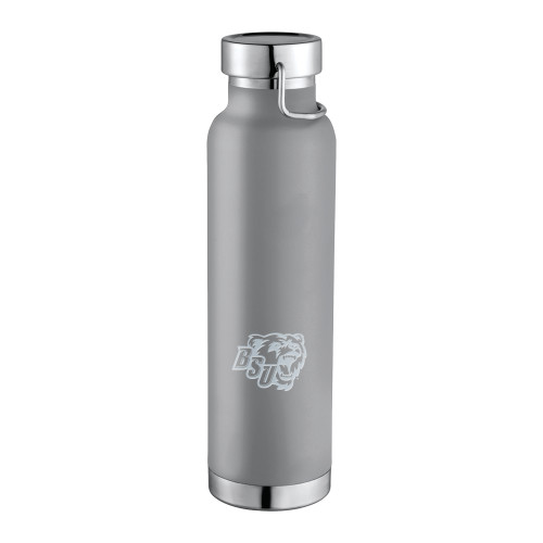  Thor Copper Vacuum Insulated Grey Bottle 22oz - BSU w/ Bear Head Engraved