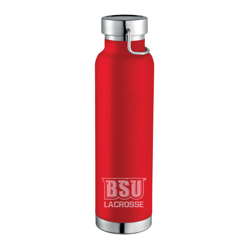  Thor Copper Vacuum Insulated Red Bottle 22oz - Lacrosse - Bridgewater State Engraved