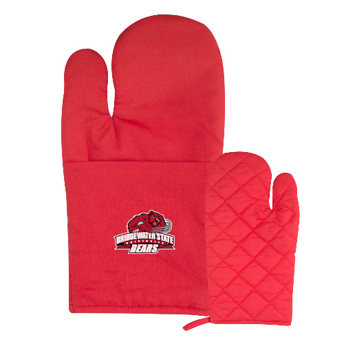 Bridgewater Quilted Canvas Red Oven Mitt