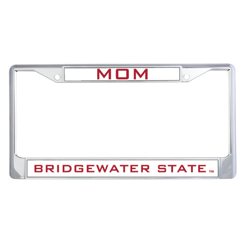 Bridgewater Mom Metal License Plate Frame in Chrome