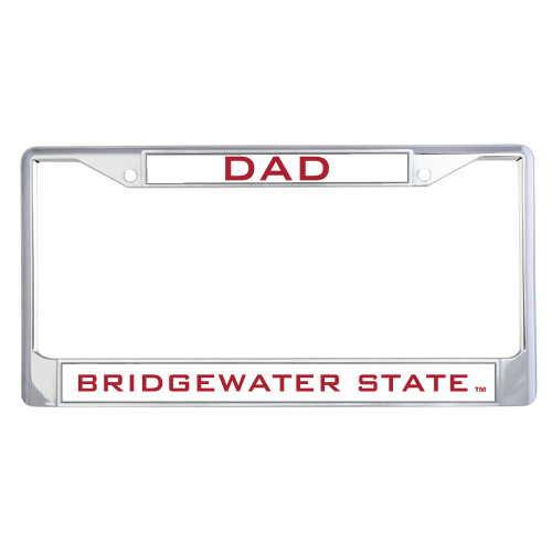 Bridgewater Dad Metal License Plate Frame in Chrome