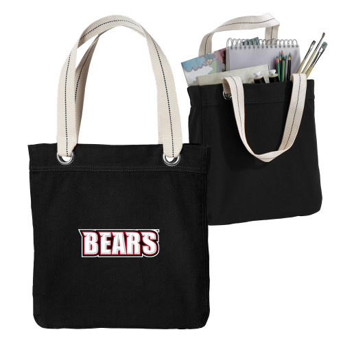  Allie Black Canvas Tote - BSU Bears Wordmark