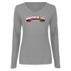 Thumbnail image for  Womens Grey Long Sleeve V Neck Tee 