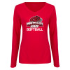 Thumbnail image for  Womens Red Long Sleeve V Neck Tee