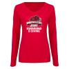 Thumbnail image for  Womens Red Long Sleeve V Neck Tee