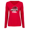 Thumbnail image for  Womens Red Long Sleeve V Neck Tee