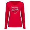 Thumbnail image for  Womens Red Long Sleeve V Neck Tee