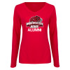 Thumbnail image for  Womens Red Long Sleeve V Neck Tee