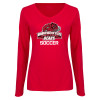 Thumbnail image for  Womens Red Long Sleeve V Neck Tee