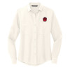Thumbnail image for  Mercer + Mettle Womens Ivory Crepe Long Sleeve Camp Blouse