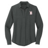 Thumbnail image for  Mercer + Mettle Womens Grey Crepe Long Sleeve Camp Blouse