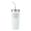 Thumbnail image for  Faye White Vacuum Tumbler w/ Stainless Steel Straw 20 oz