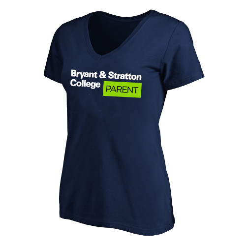  Womens Plus Navy V Neck T Shirt - B&SC Parent - PLUS