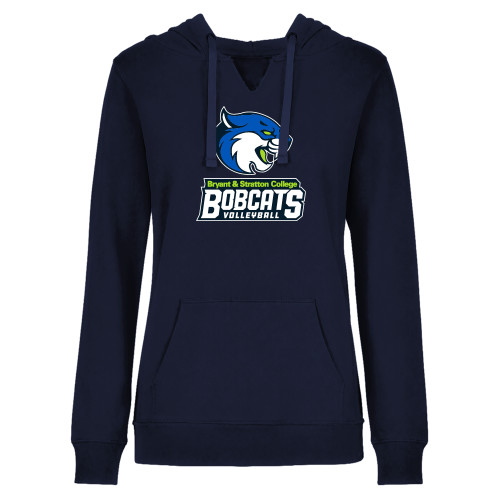  Womens Plus Navy Hoodie - B&SC Bobcats Volleyball - PLUS