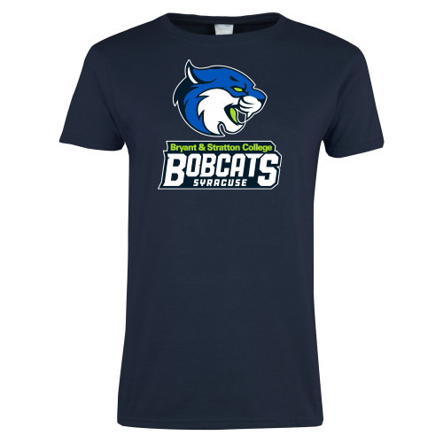  Womens Navy Short Sleeve Tee - B&SC Bobcats Syracuse