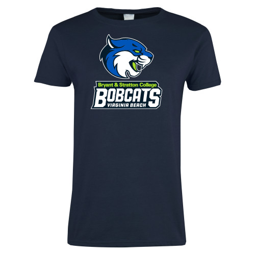  Womens Navy Short Sleeve Tee - B&SC Bobcats Virginia Beach